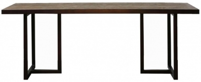 Clearance Parquet Industrial Dining Table B15