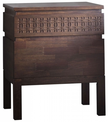 Product photograph of Kingston Retreat Chocolate Mango Wood 2 Drawer Bedside Chest from Choice Furniture Superstore
