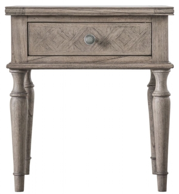 Product photograph of Mustique Mindi Wood Side Table - 1 Drawer from Choice Furniture Superstore