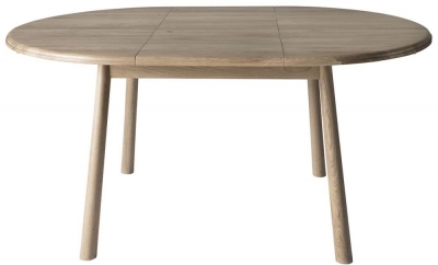 Product photograph of Wycombe Oak Round 2 Seater Extending Dining Table from Choice Furniture Superstore