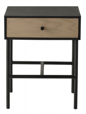 Product photograph of Carbury Industrial 1 Drawer Bedside Table from Choice Furniture Superstore