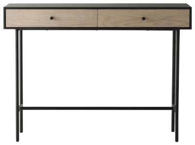 Product photograph of Denver Industrial 2 Drawer Console Table from Choice Furniture Superstore