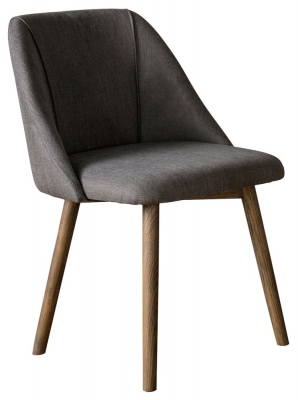 Elliot Slate Grey Fabric Dining Chair (Sold in Pairs)