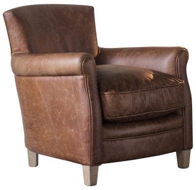 Product photograph of Devon Vintage Brown Leather Chair from Choice Furniture Superstore