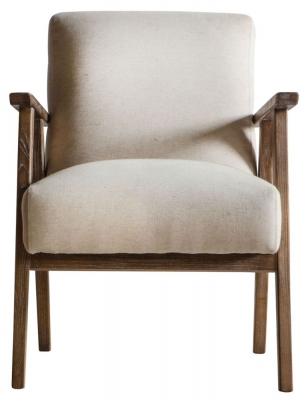 Neyland Natural Linen Fabric Armchair