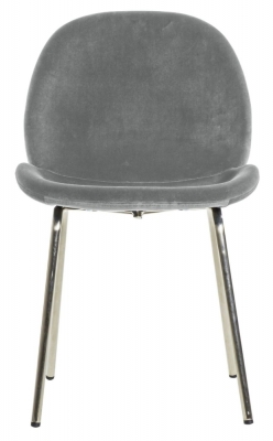 Product photograph of Set Of 2 Flanagan Light Grey Velvet Dining Chair from Choice Furniture Superstore