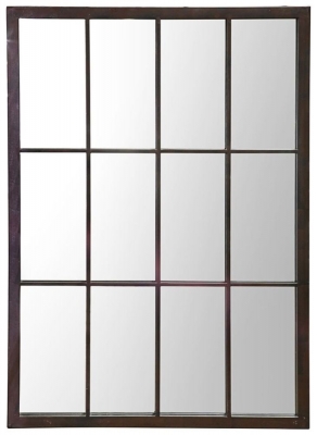 Product photograph of Zanetti Outdoor Garden Brown Mirror - 50cm X 70cm from Choice Furniture Superstore