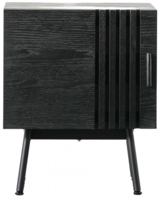 Product photograph of Hatfield Black Oak Side Table from Choice Furniture Superstore