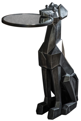 Product photograph of Keynes Black Dog Side Table from Choice Furniture Superstore