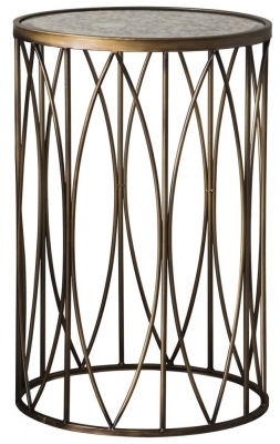 Product photograph of Raleigh Glass And Metal Side Table from Choice Furniture Superstore