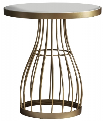 Product photograph of Southgate Champagne Side Table from Choice Furniture Superstore