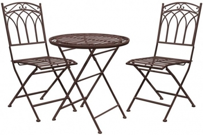 Product photograph of Burano 70cm Ember Outdoor Bistro Set from Choice Furniture Superstore