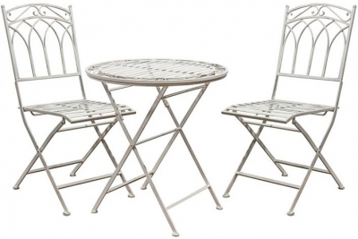 Product photograph of Brice Metal Outdoor Garden Bistro Set from Choice Furniture Superstore