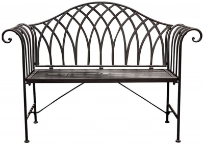 Product photograph of Duchess Black Outdoor Garden Bench from Choice Furniture Superstore