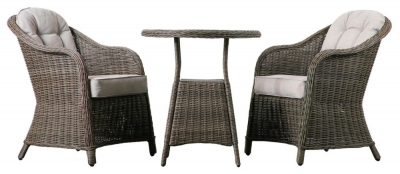 Product photograph of Morwich Rattan 2 Seater Outdoor Garden Bistro Set from Choice Furniture Superstore