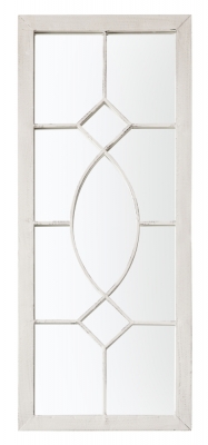Product photograph of Chatham White Outdoor Mirror - W 105cm X D 3cm X H 40cm from Choice Furniture Superstore