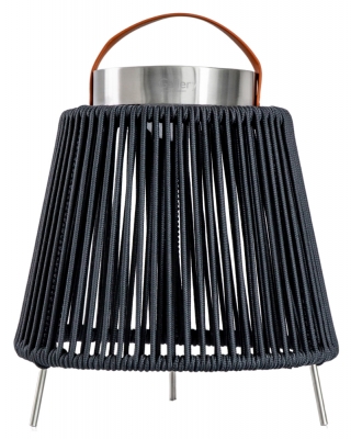 Product photograph of Firenze Charcoal Small Led Solar Lantern from Choice Furniture Superstore