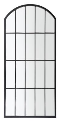 Product photograph of Kemsley Black Outdoor Mirror - W 140cm X D 2cm X H 65cm from Choice Furniture Superstore
