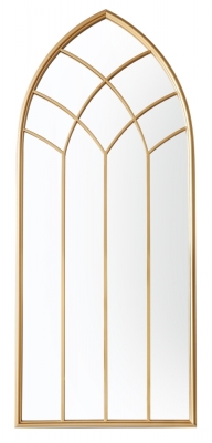 Product photograph of Rosalia Gold Outdoor Mirror - W 115cm X D 2 5cm X H 50cm from Choice Furniture Superstore