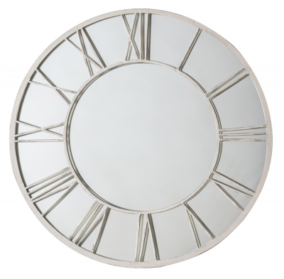 Product photograph of Norris Distressed White Outdoor Mirror - W 85cm X D 2cm X H 85cm from Choice Furniture Superstore