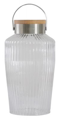 Product photograph of Earlton Clear Large Led Solar Lantern from Choice Furniture Superstore