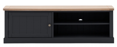 Product photograph of Eton Oak 1 Door Media Unit - Comes In Meteor And Prairie Options from Choice Furniture Superstore