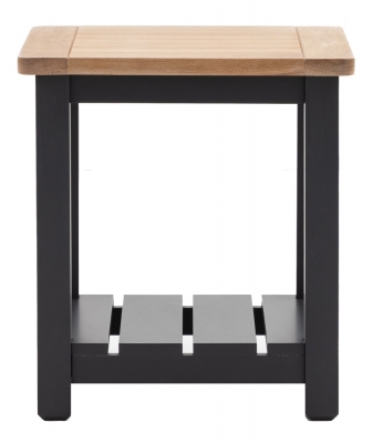 Product photograph of Telford Oak Side Table - Comes In Meteor And Prairie Options from Choice Furniture Superstore