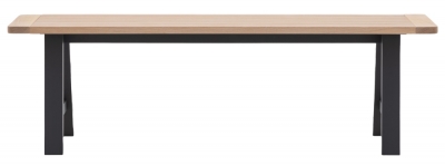 Product photograph of Telford Trestle Dining Bench - Comes In Meteor And Prairie Options from Choice Furniture Superstore