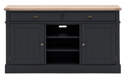 Product photograph of Telford Oak 2 Door 2 Drawer Sideboard - Comes In Meteor And Prairie Options from Choice Furniture Superstore