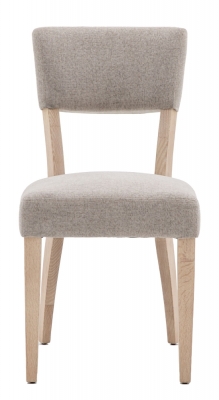Product photograph of Eton Natural Fabric Upholstered Dining Chair Sold In Pairs from Choice Furniture Superstore