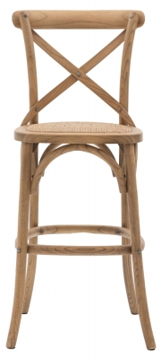 Product photograph of Newcastle Rattan Barstool Sold In Pairs - Comes In Natural Black And White Options from Choice Furniture Superstore