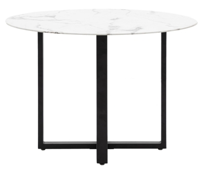 Product photograph of Connolly Marble Effect Glass 2 Seater Dining Table - Comes In Black And White Options from Choice Furniture Superstore