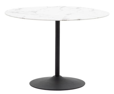 Product photograph of Fielding Marble Effect Glass Round Dining Table - 2 Seater from Choice Furniture Superstore