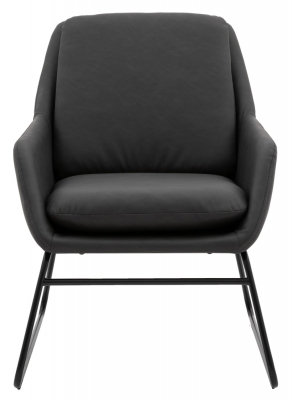 Preston Leather Chair  - Comes in Black, Brown and Light Grey Options