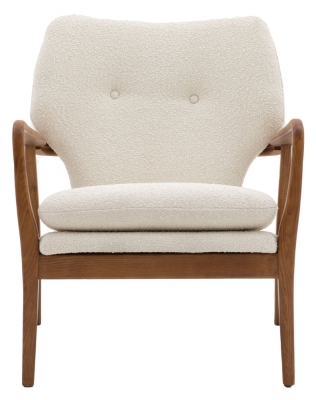 Product photograph of Jensen Fabric Armchair - Comes In Cream Green And Ochre Options from Choice Furniture Superstore