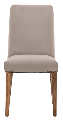 Product photograph of Leming Dove Velvet Dining Chair Sold In Pairs from Choice Furniture Superstore