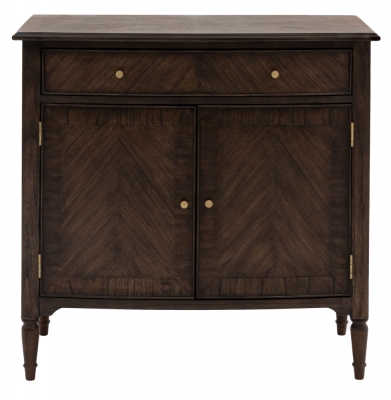 Product photograph of Madison Wooden Walnut 2 Door 1 Drawer Sideboard from Choice Furniture Superstore