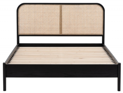 Product photograph of Skylar Black Rattan 4ft 6in Double Bed from Choice Furniture Superstore