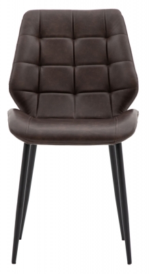 Product photograph of Manford Upholstered Brown Dining Chair Sold In Pairs from Choice Furniture Superstore