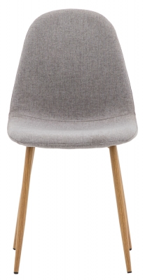 Product photograph of Millican Light Grey And Oak Dining Chair Sold In Pairs from Choice Furniture Superstore