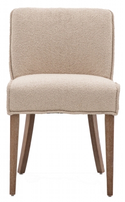 Product photograph of Peterborough Upholstered Taupe Dining Chair Sold In Pairs from Choice Furniture Superstore