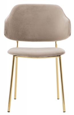 Product photograph of Columbia Upholstered Taupe Dining Chair Sold In Pairs from Choice Furniture Superstore