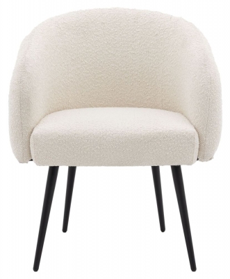 Product photograph of Clover Off White Fabric Tub Chair from Choice Furniture Superstore