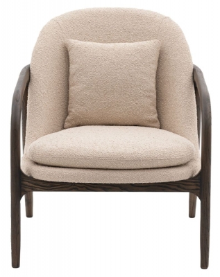 Product photograph of Alegra Taupe Fabric Armchair from Choice Furniture Superstore