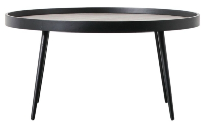 Product photograph of Veda Black Round Coffee Table from Choice Furniture Superstore
