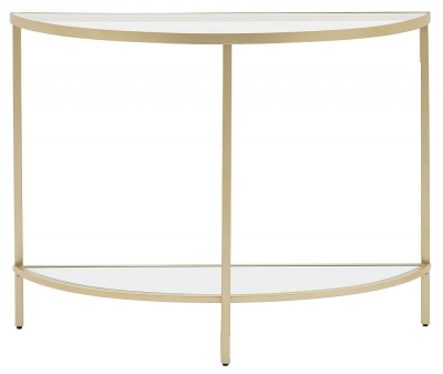 Product photograph of Hudson Champagne Glass Console Table from Choice Furniture Superstore