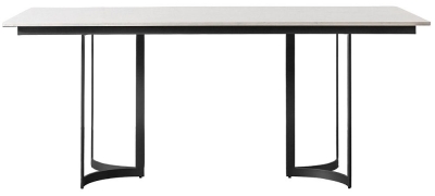 Product photograph of Everton White Marble Top Dining Table With Metal Base - 6 Seater from Choice Furniture Superstore