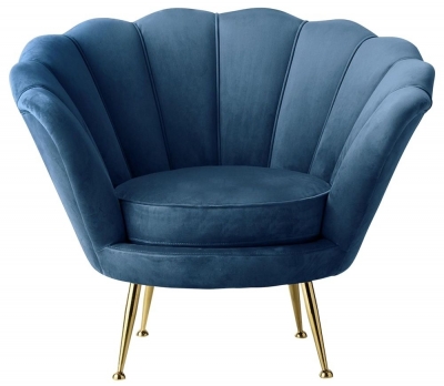 Product photograph of Clearance - Rivello Inky Blue Armchair - D17 from Choice Furniture Superstore