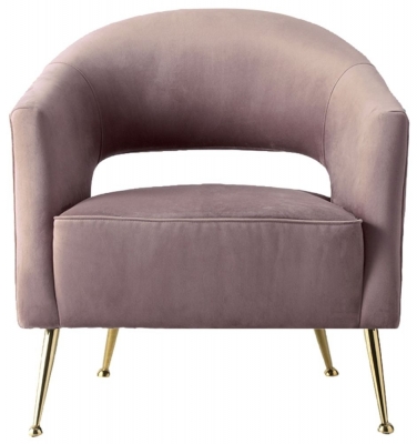 Product photograph of Clearance - Barletta Dusky Velvet Armchair - D27 from Choice Furniture Superstore