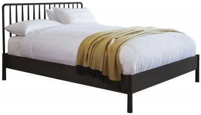 Product photograph of Wycombe Black Spindle Bed - Comes In Double And King Size from Choice Furniture Superstore